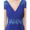 Ever Pretty plesové šaty s výšivkou safírové 8467 (*Velikost M / 38 / 08 / 10)