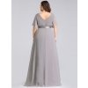 Ever Pretty plesové šaty šedé 9890 (* Velikost S / 36 / 06 / 08)