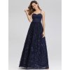 Ever Pretty plesové šaty tmavě modré 0977 (*Velikost L / 40 / 08 / 12)