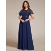 Ever Pretty plesové šaty tmavě modré 2126 (*Velikost 9XL / 58 / 26 / 30)