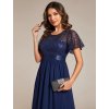 Ever Pretty plesové šaty tmavě modré 2126 (*Velikost 9XL / 58 / 26 / 30)
