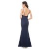 Ever Pretty plesové šaty tmavě modré krajkované 7033 (*Velikost L / 40 / 08 / 12)