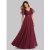 Ever Pretty plesové šaty vínové 7962 (* Velikost 9XL / 58 / 26 / 30)