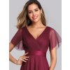 Ever Pretty plesové šaty vínové 7962 (* Velikost 9XL / 58 / 26 / 30)