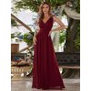 Ever Pretty plesové šaty vínové 9016 (* Velikost 9XL / 58 / 26 / 30)