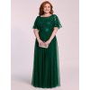 Ever Pretty plesové šaty zelené 0904 (* Velikost 9XL / 58 / 26 / 30)