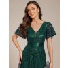 Ever Pretty plesové šaty zelené 2314 (* Velikost 9XL / 58 / 26 / 30)