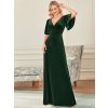 Ever Pretty plesové šaty zelené velvet 861 (* Velikost 9XL / 58 / 26 / 30)