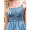 Šaty do tanečních tylové modré  30235 (*Velikost 4XL / 48 / 16 / 20)