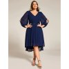 Ever Pretty společenské krátké šaty modré 2926 (* Velikost 9XL / 58 / 26 / 30)