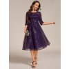 Ever Pretty společenské šaty 2241 fialové (* Velikost 9XL / 58 / 26 / 30)
