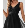 Ever Pretty společenské šaty asymetrické černé 793 (* Velikost 9XL / 58 / 26 / 30)