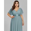 Ever Pretty společenské šaty pastelové modré 9890 (* Velikost 9XL / 58 / 26 / 30)