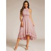 Ever Pretty společenské šaty růžové 31977 (* Velikost 9XL / 58 / 26 / 30)