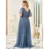 Dámské společenské šaty světle modré Ever Pretty 0736 (* Velikost 9XL / 58 / 26 / 30)