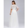 Ever Pretty svatební šaty bílé 0904 (* Velikost 9XL / 58 / 26 / 30)