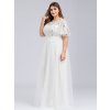 Ever Pretty svatební šaty bílé 0904 (* Velikost 9XL / 58 / 26 / 30)
