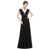 Ever Pretty šaty dlouhé elegantní černé 8068 (* Velikost S / 36 / 06 / 08)