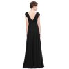 Ever Pretty šaty dlouhé elegantní černé 8068 (* Velikost S / 36 / 06 / 08)