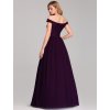 Dlouhé fialové šaty Ever Pretty 7868 (* Velikost 4XL / 48 / 16 / 20)