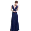 Ever Pretty šaty dlouhé elegantní modré 8068 (* Velikost XS / 34 / 04 / 06)