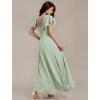 Ever Pretty šaty dlouhé ve světle zelené barvě 2409 (*Velikost 4XL / 48 / 16 / 20)