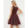 Ever Pretty šaty do tanečních třpytivé 1766 bordo (*Velikost 4XL / 48 / 16 / 20)