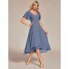 Ever Pretty šaty midi délka 1756 modrošedé (* Velikost 9XL / 58 / 26 / 30)