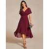Ever Pretty šaty midi délka 1923 bordo (* Velikost 9XL / 58 / 26 / 30)