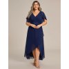 Ever Pretty šaty midi délka 2027 tmavě modré (*Velikost 9XL / 58 / 26 / 30)
