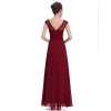 Elegantní Ever Pretty plesové šaty bordo 8619 (* Velikost L / 40 / 08 / 12)