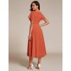 Ever Pretty šaty midi délka v barvě spáleného pomeranče 2084 (* Velikost 9XL / 58 / 26 / 30)