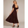 Ever Pretty šaty midi délka v hnědé barvě 2271 (*Velikost 9XL / 58 / 26 / 30)