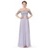 Elegantní Ever Pretty plesové šaty šedé 8459 (* Velikost XL / 42 / 10 / 14)