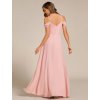 Ever Pretty šaty růžové dlouhé spadlá ramínka 2354 (* Velikost 9XL / 58 / 26 / 30)