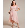 Ever Pretty šaty růžové spadlá ramínka 2103 (* Velikost 9XL / 58 / 26 / 30)