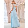 Ever Pretty šaty s krajkou světle modré 9993 (*Velikost 7XL / 54 / 22 / 26)