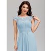 Ever Pretty šaty s krajkou světle modré 9993 (*Velikost 7XL / 54 / 22 / 26)