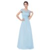 Ever Pretty šaty s krajkou světle modré 9993 (*Velikost 7XL / 54 / 22 / 26)