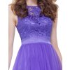 Ever Pretty šifonové šaty koktejlky fialové 5496 (* Velikost 4XL / 48 / 16 / 20)