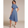 Elegantní jednoduché modré šaty 2053 (* Velikost 9XL / 58 / 26 / 30)