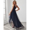 Ever Pretty taneční šaty asymetrické modré 793 (*Velikost 4XL / 48 / 16 / 20)