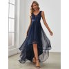 Ever Pretty taneční šaty asymetrické modré 793 (*Velikost 4XL / 48 / 16 / 20)