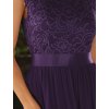 Ever Pretty tmavě fialové šaty s krajkou 646 (* Velikost 9XL / 58 / 26 / 30)