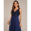 Ever Pretty tmavě modré šaty s flitry 2184 (* Velikost 9XL / 58 / 26 / 30)