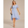 Elegantní jednoduché světle modré šaty 2053 (* Velikost 9XL / 58 / 26 / 30)