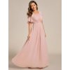 Ewer Pretty společenské růžové šaty 2960 (* Velikost 9XL / 58 / 26 / 30)