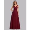 Luxusní bordo šaty Ever Pretty 7905 (* Velikost 4XL / 48 / 16 / 20)