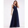 Tmavě modré šaty do tanečních 7539 (*Velikost M / 38 / 06 / 10)