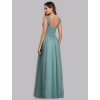 Luxusní modro zelené šaty Ever Pretty 7905 (*Velikost 4XL / 48 / 16 / 20)